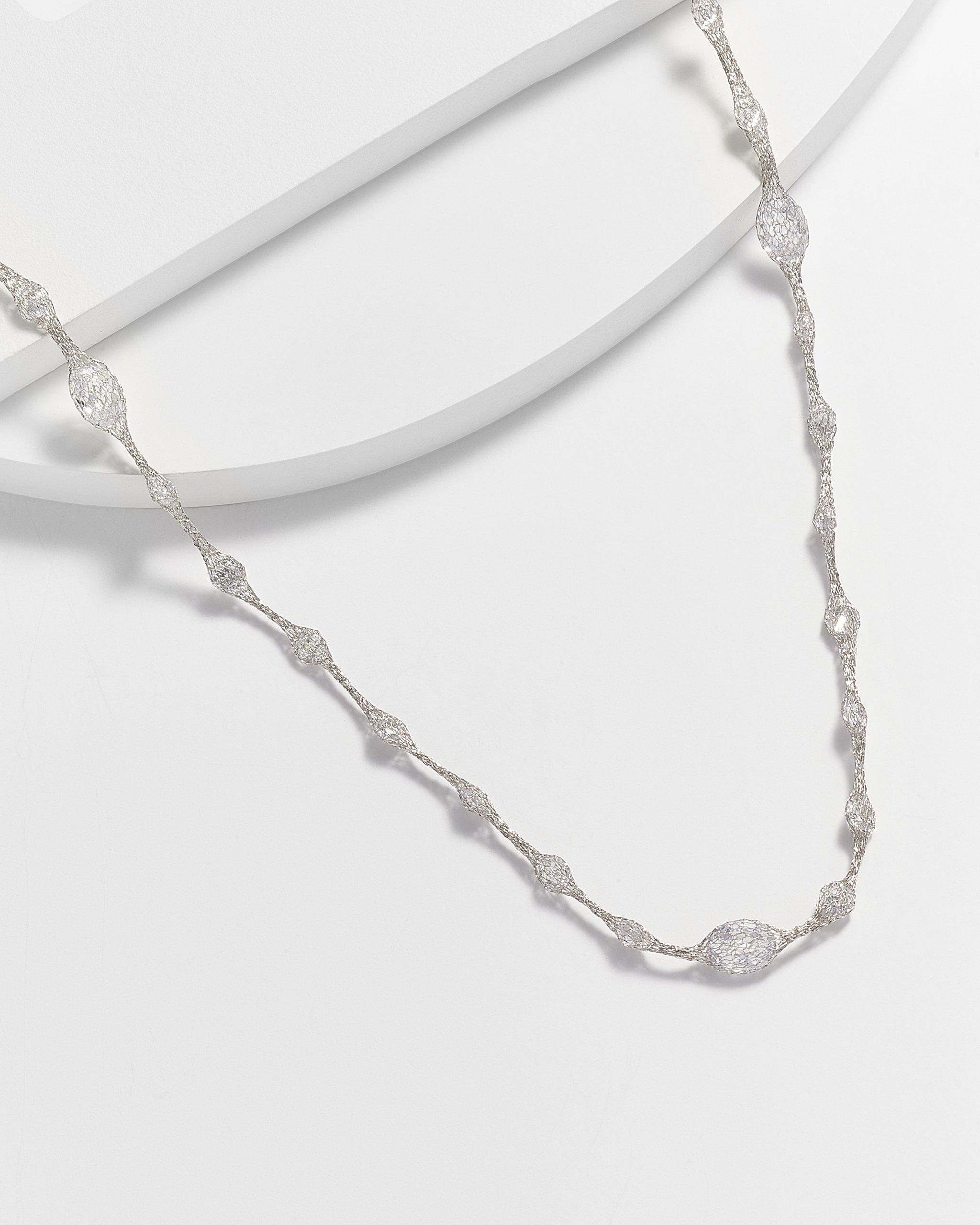 Jesse Netted String Of Diamonettes Wrap Necklace
