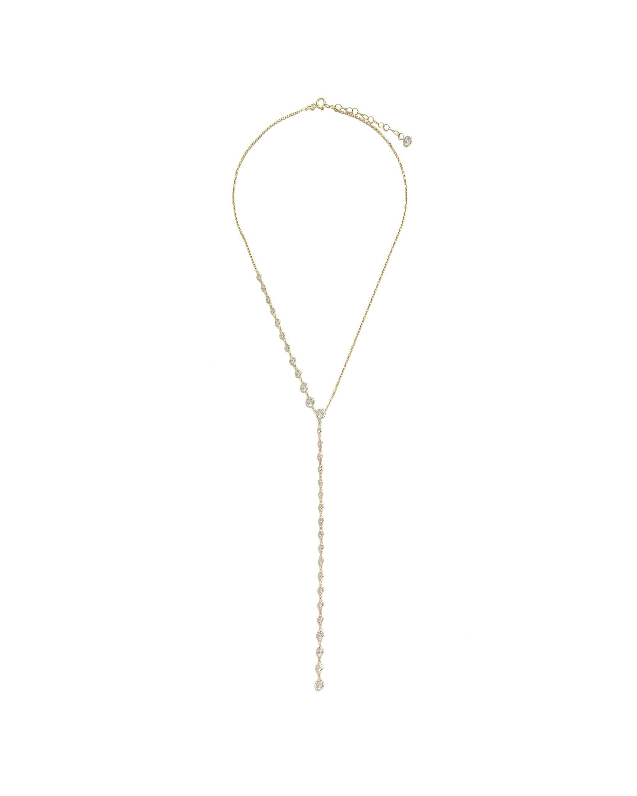 Audrey Lariat Diamonette Dangle Necklace