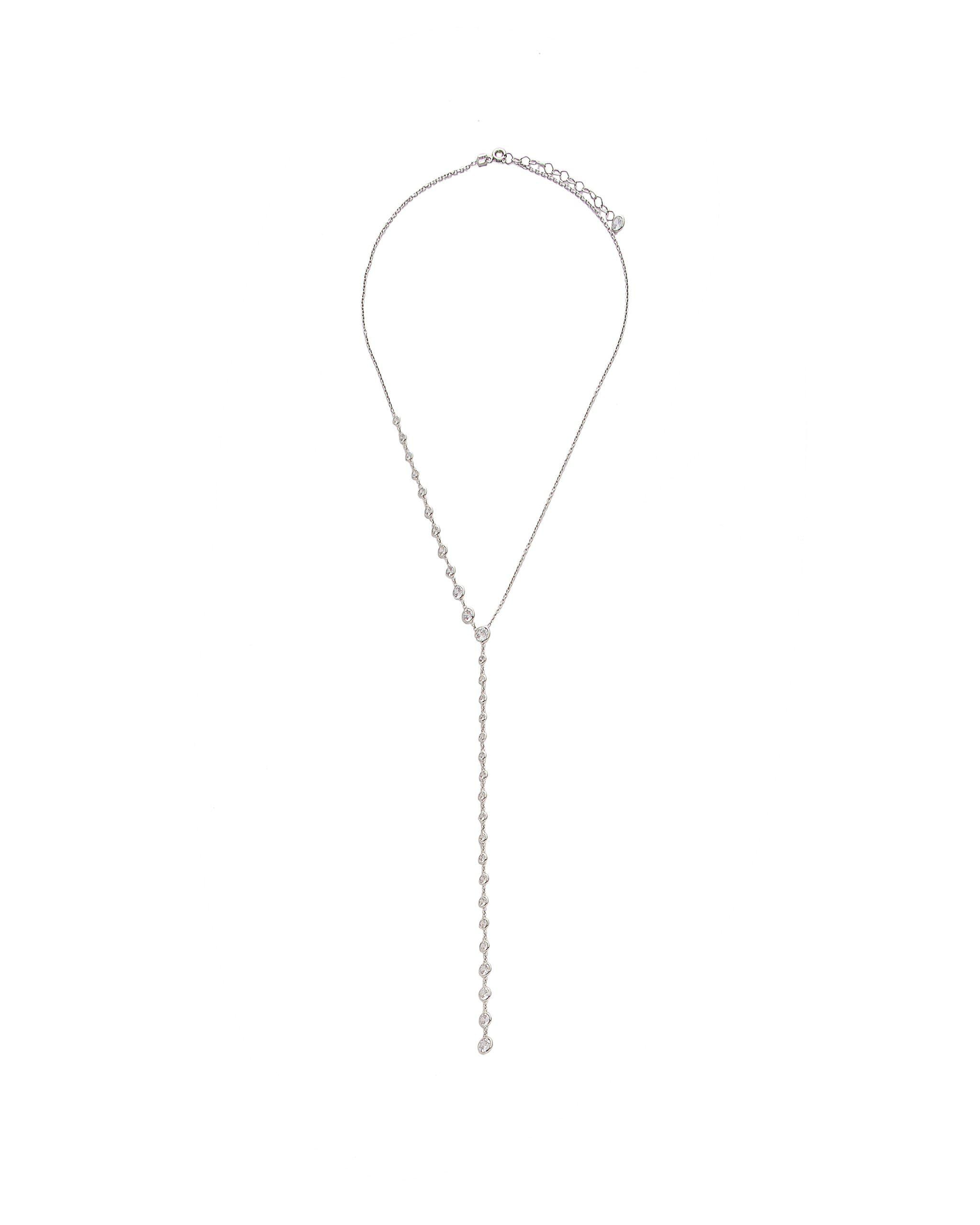 Audrey Lariat Diamonette Dangle Necklace