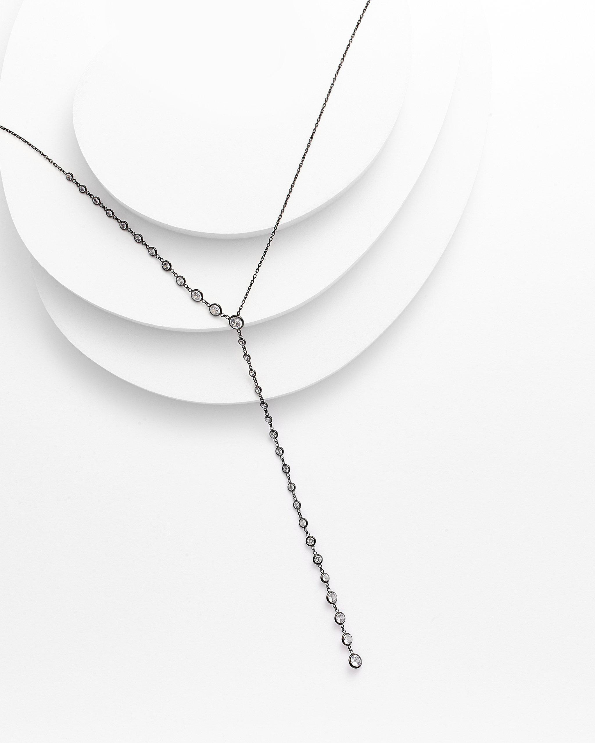 Audrey Lariat Diamonette Dangle Necklace