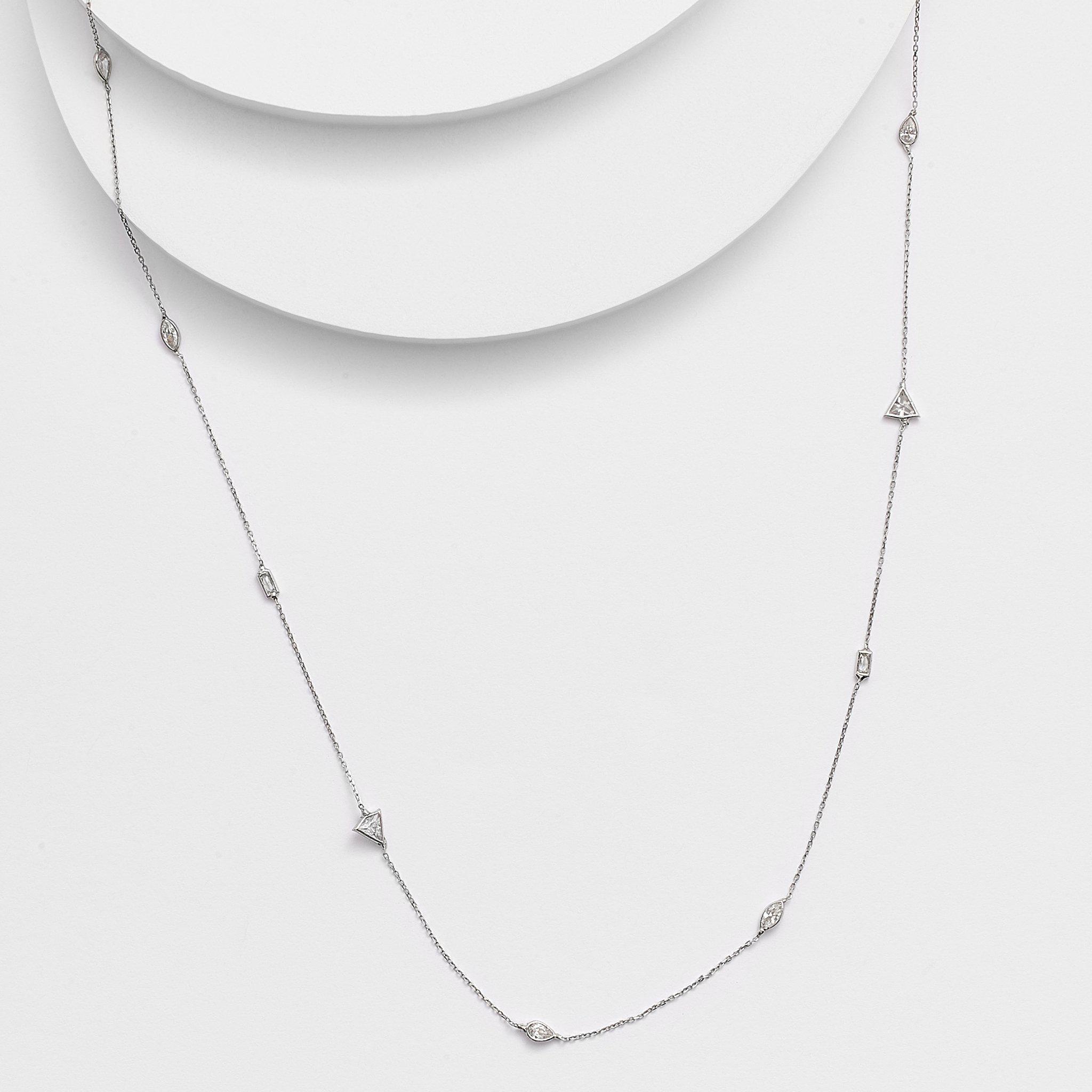 EMLYN multi shape diamonettes by the yard necklace