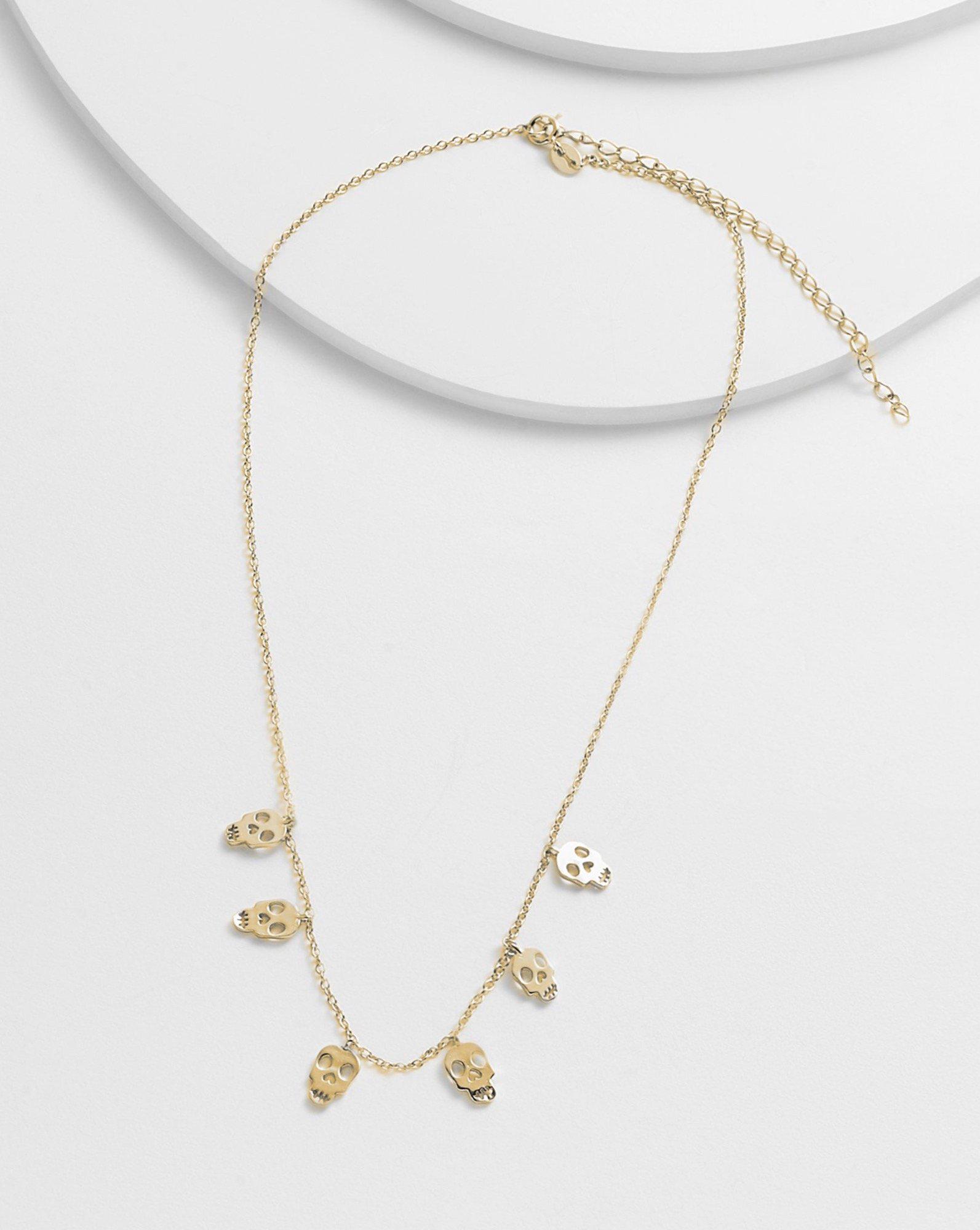 Sibil Skull and Chain Choker Necklace