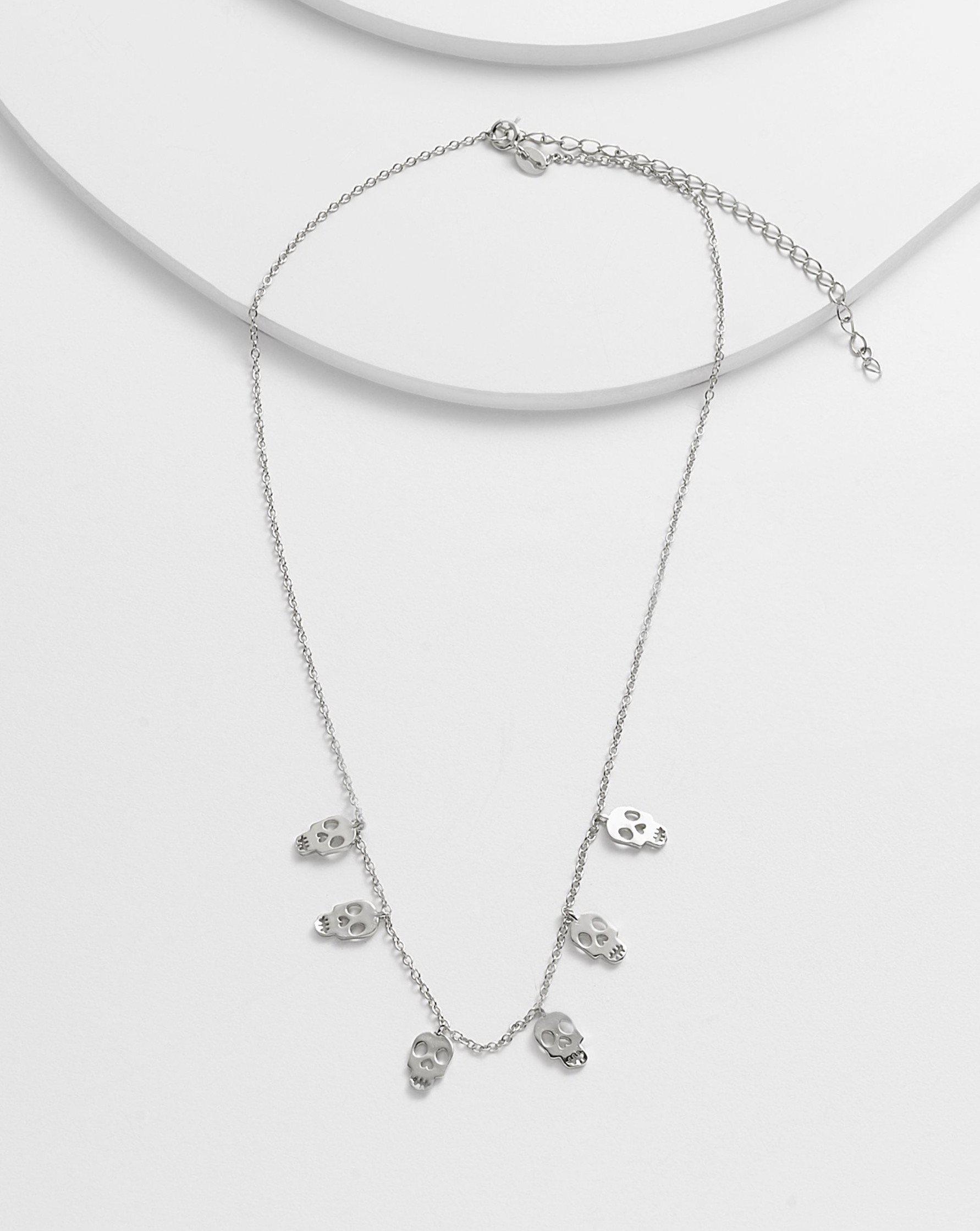 Sibil Skull and Chain Choker Necklace