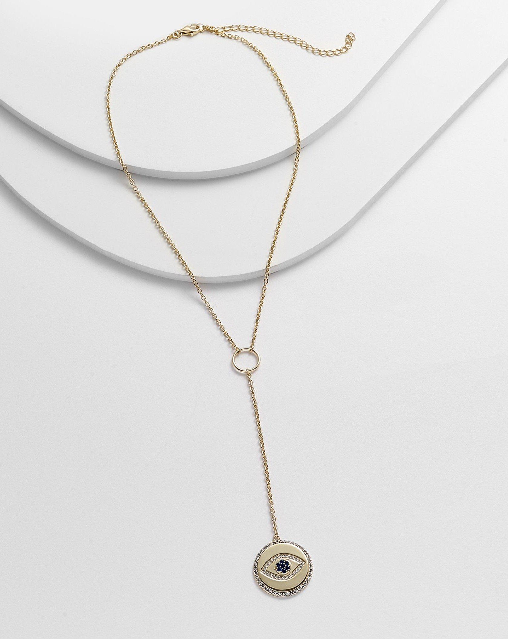 ELVA Evil Eye Lariat Necklace