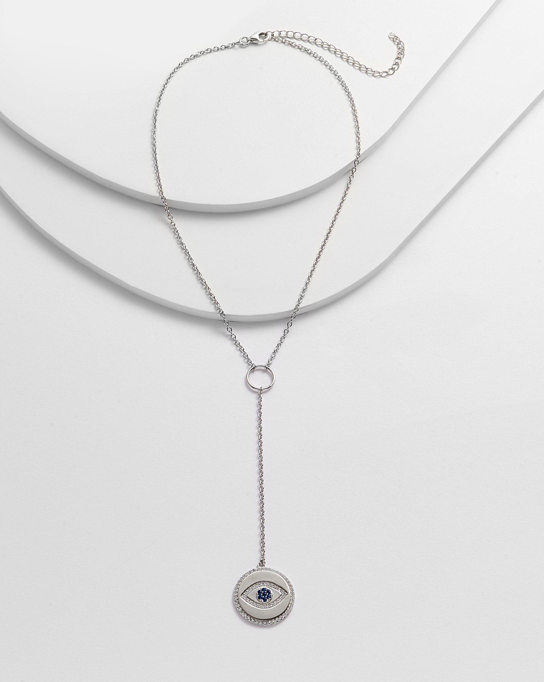 ELVA Evil Eye Lariat Necklace