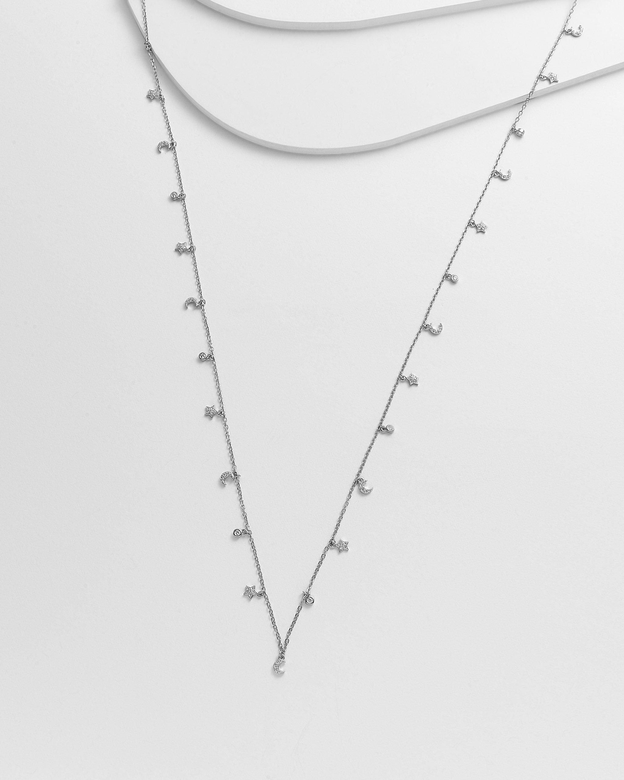 SHAYA Moon and Stars Long Necklace