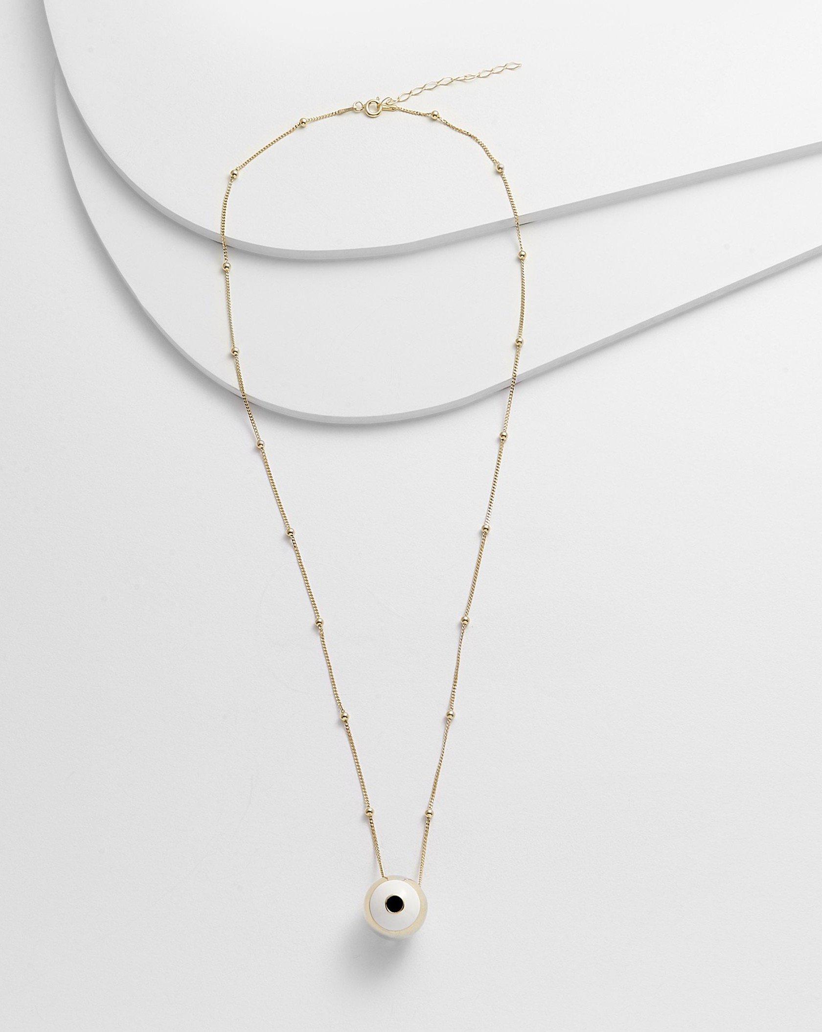 LEXI Evil Eye Enamel Ball Necklace