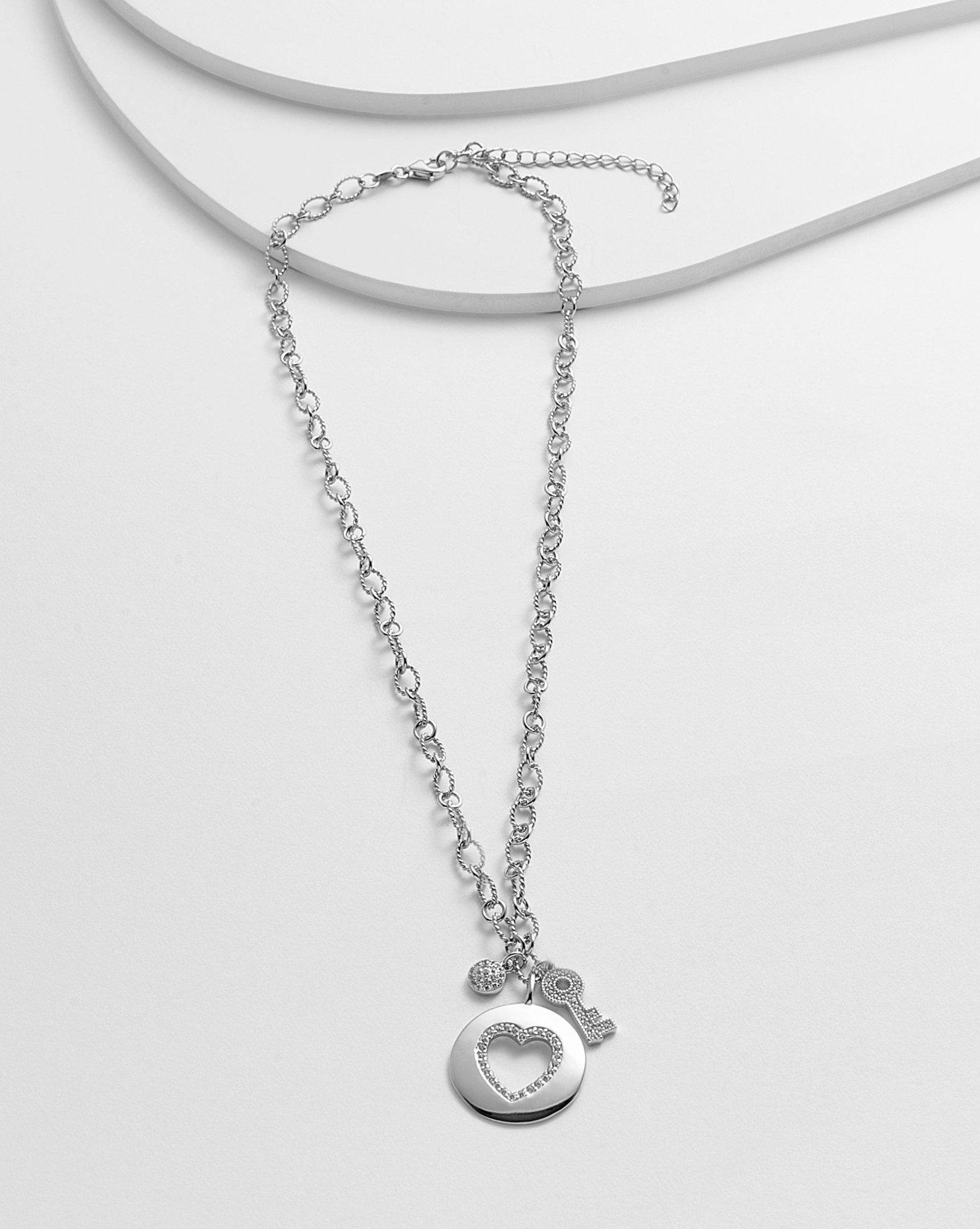 SHOLA Heart Lock Charm Necklace