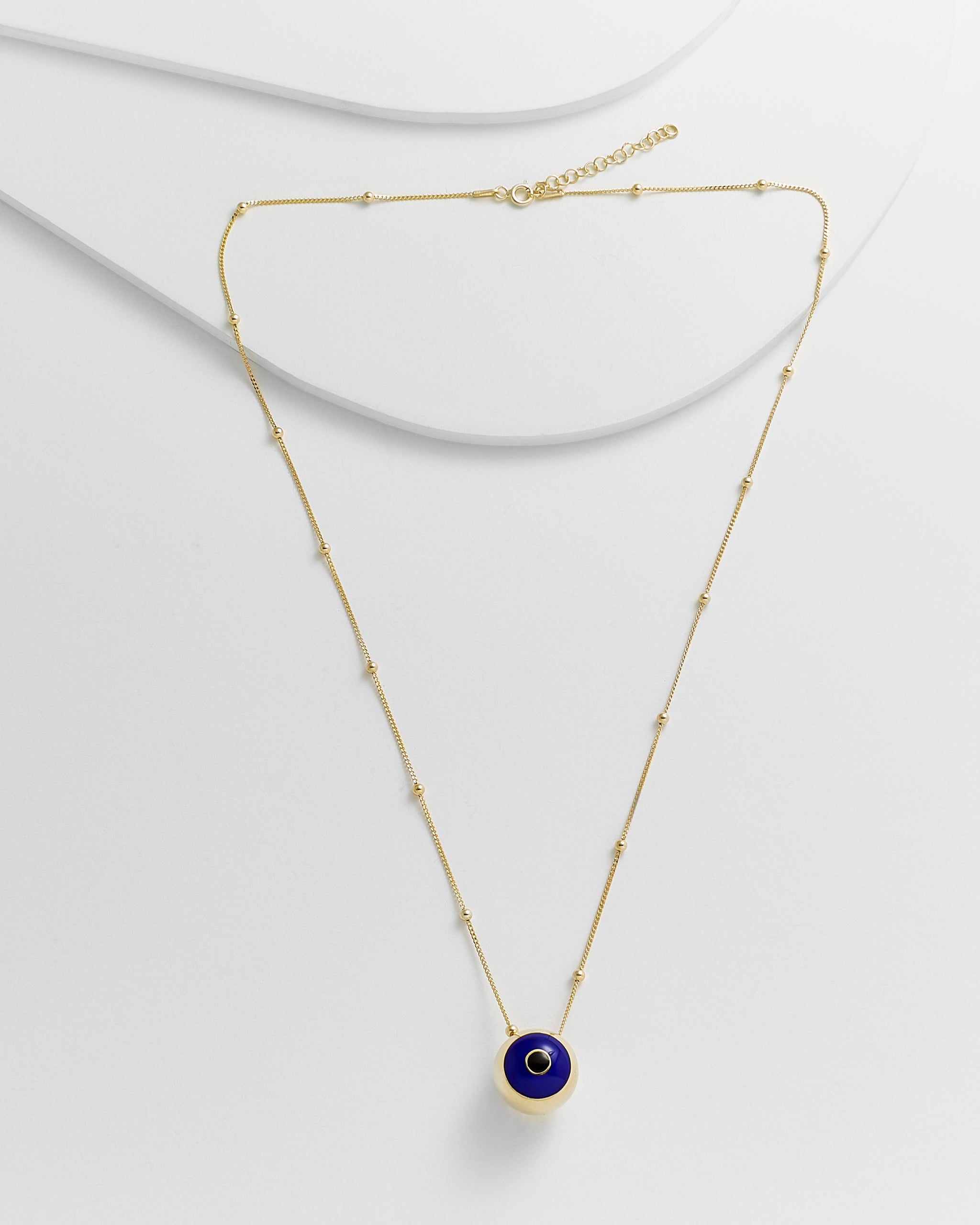 LEXI Evil Eye Enamel Ball Necklace