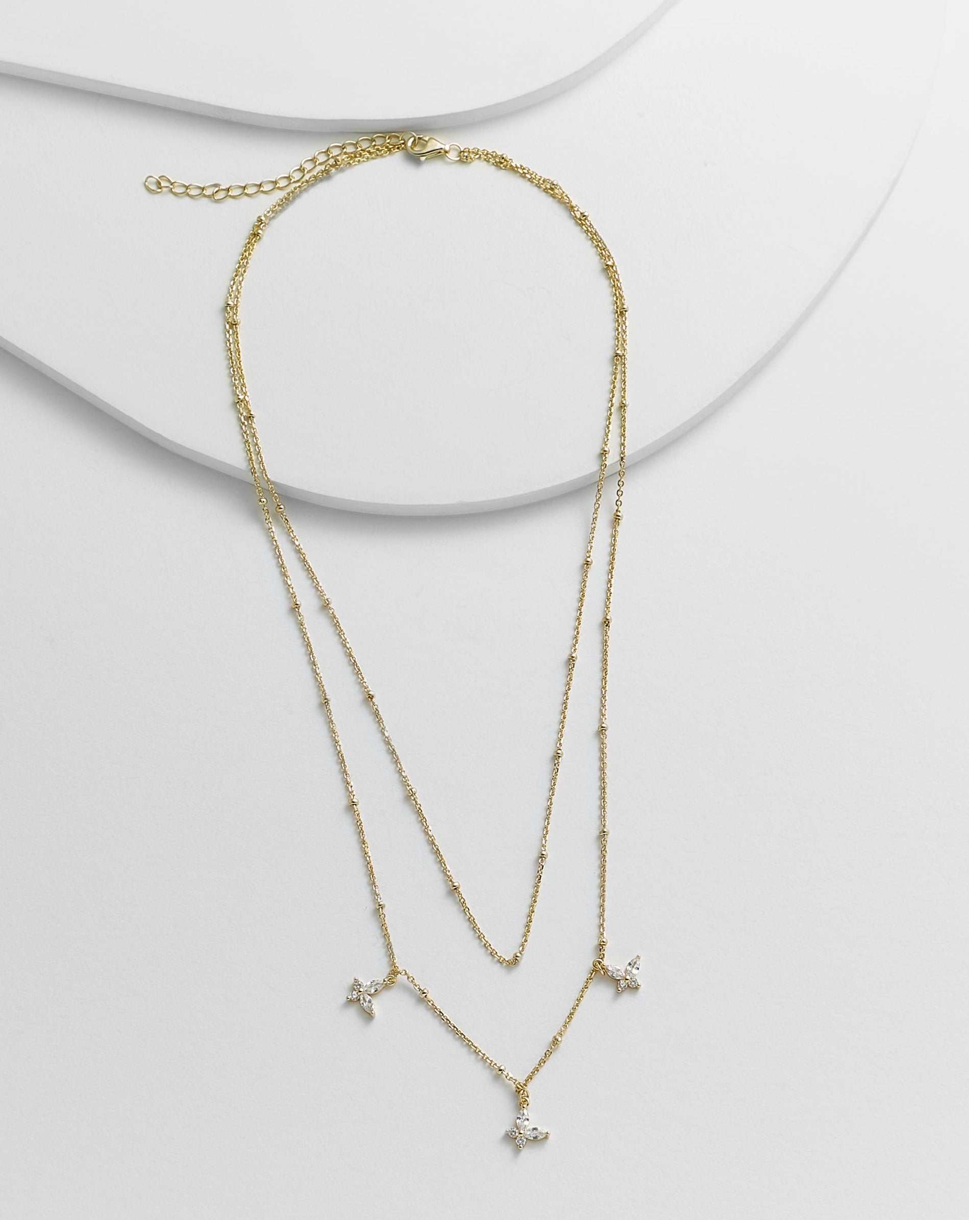 Hannah 2 Layered Butterfly Necklace