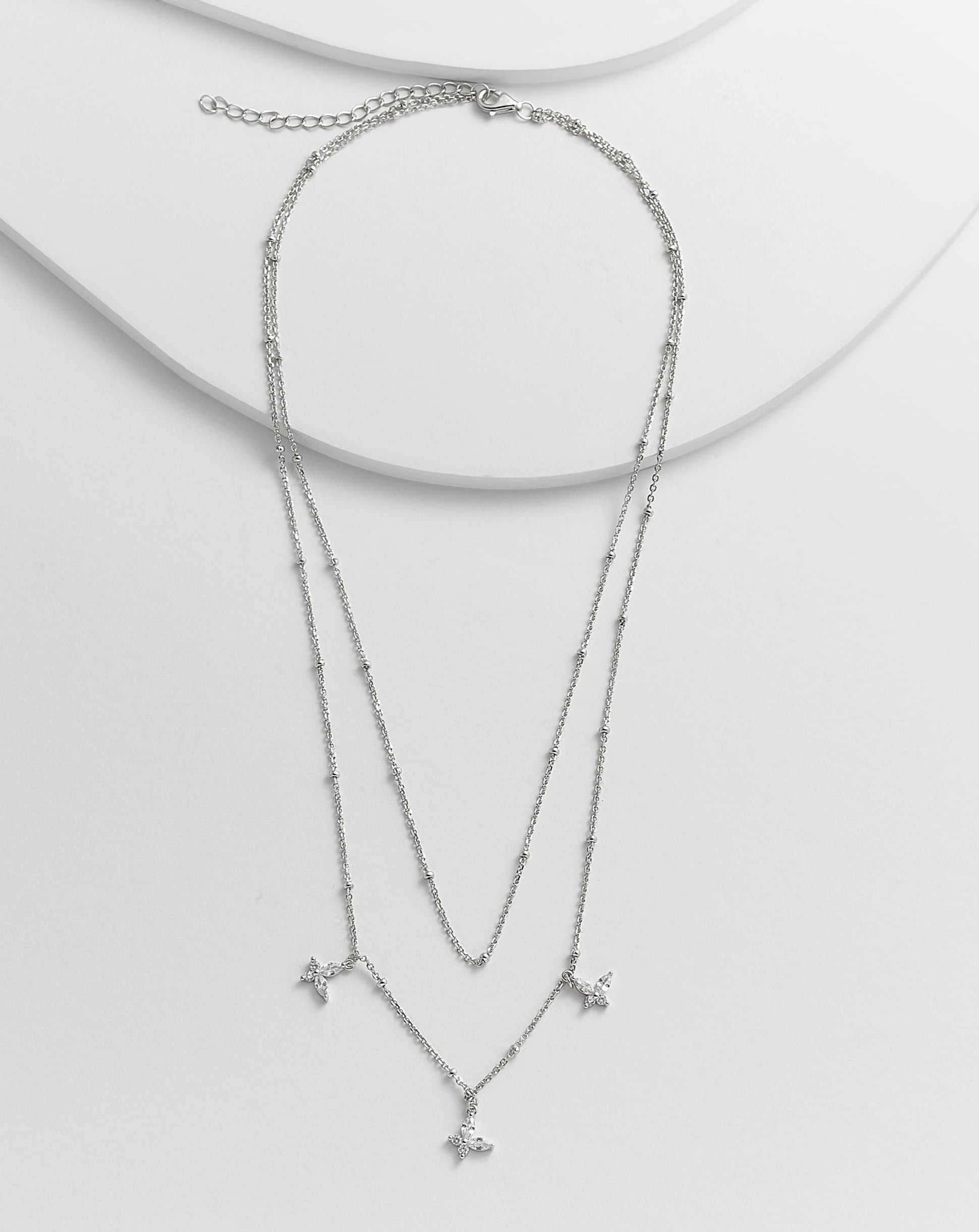 Hannah 2 Layered Butterfly Necklace
