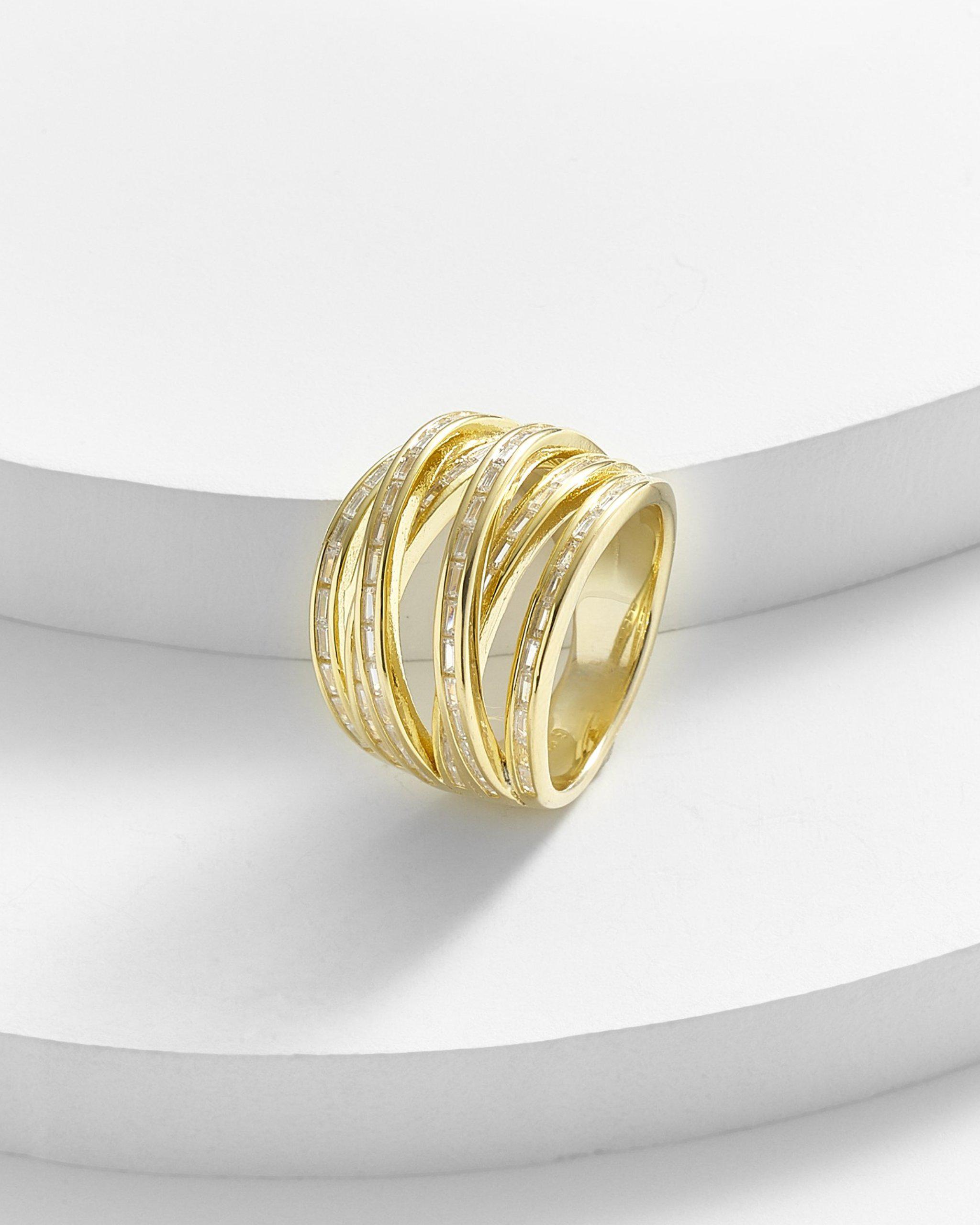 Abigail Entwined Multi-Coil Arc Band Ring