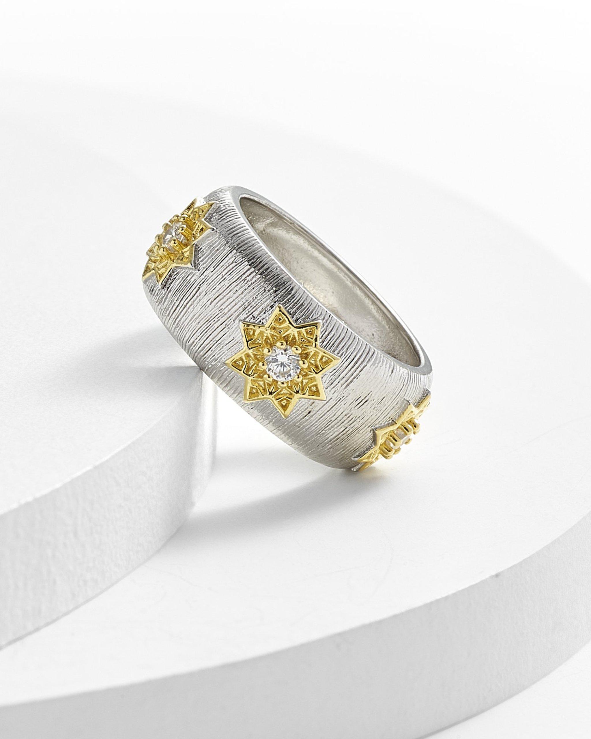 Agatha Shining Star Brushed Ring Band