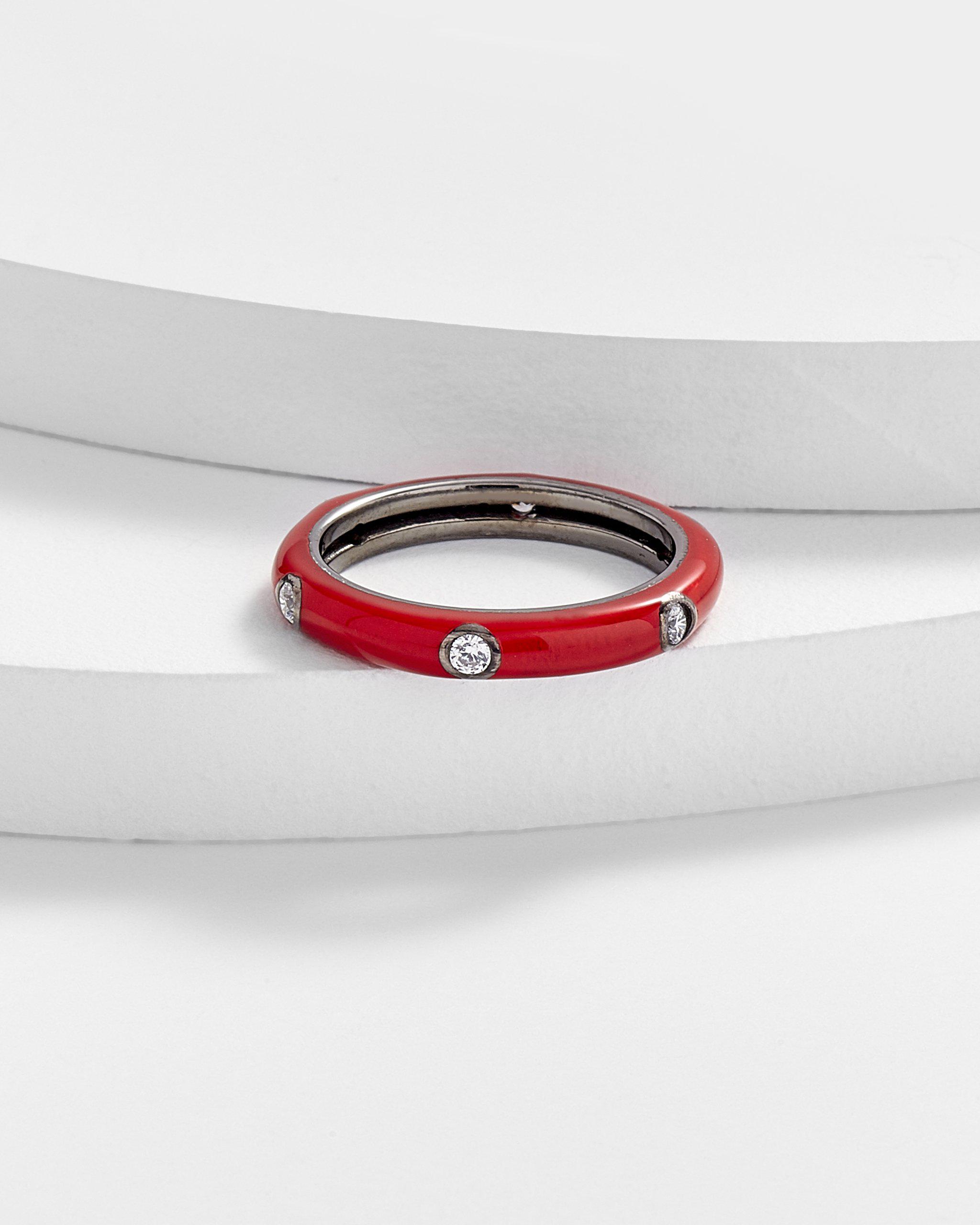 Carin Enamel Band Ring