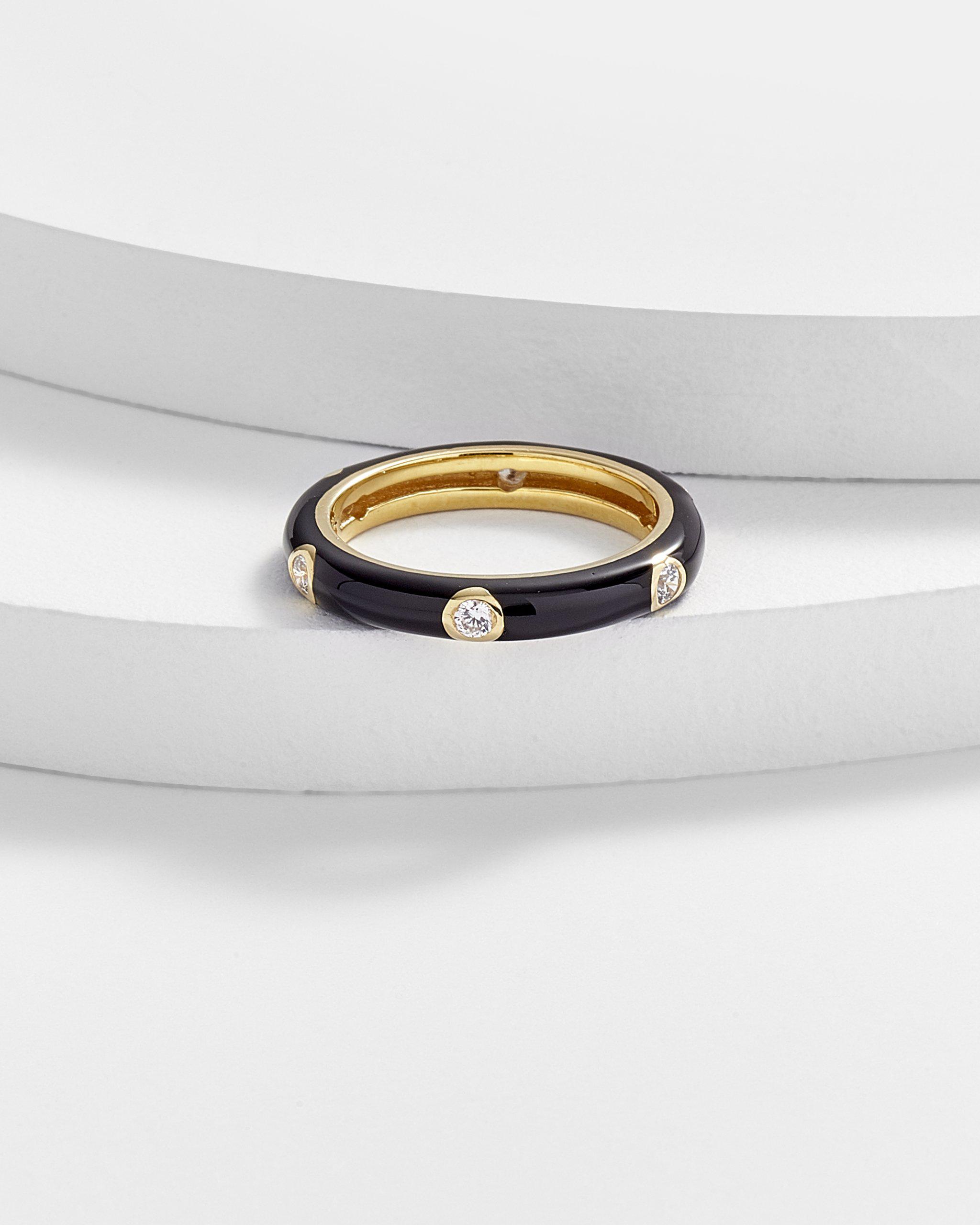 Carin Enamel Band Ring