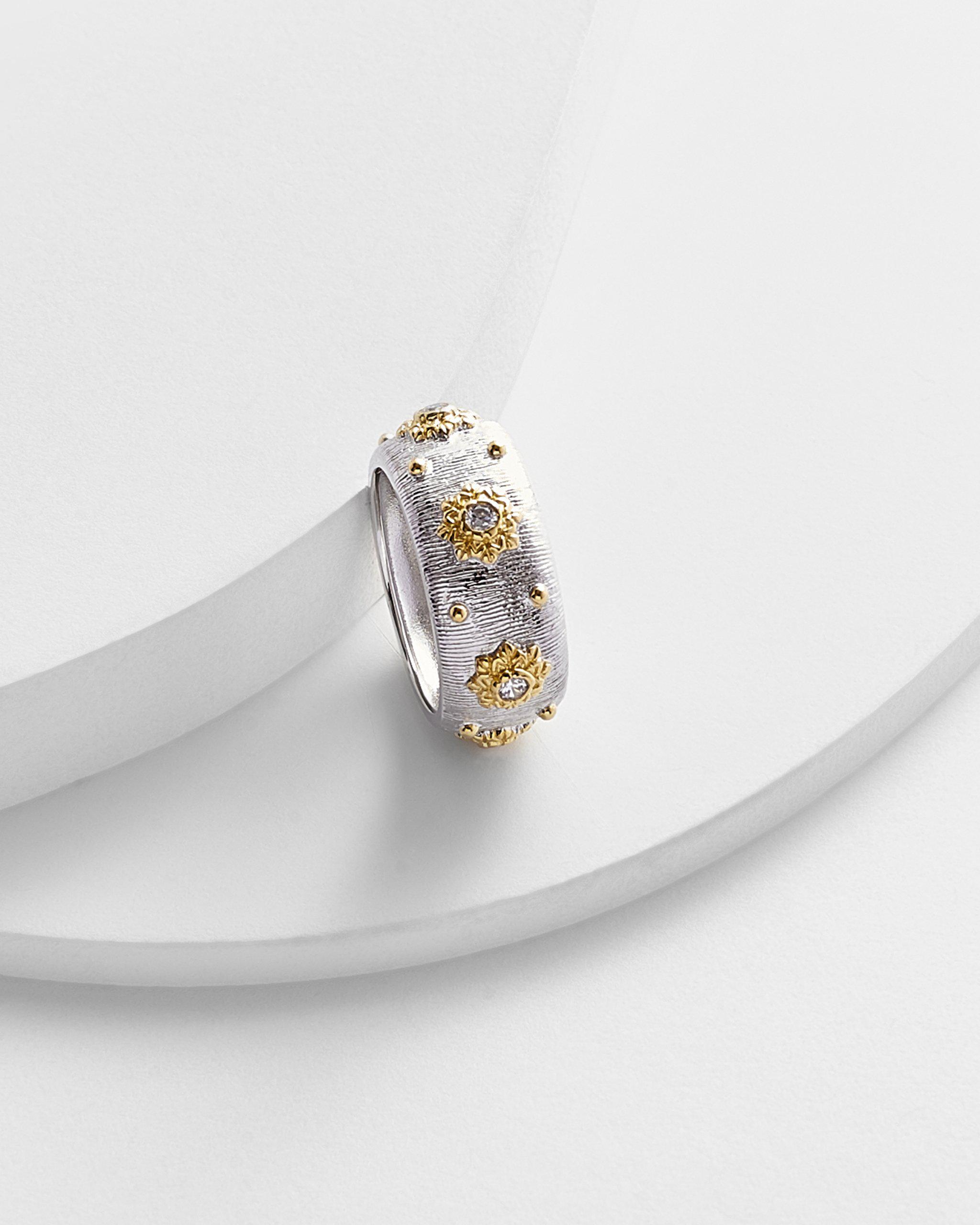 CARLOTTA Antique Gold Brushed Ring