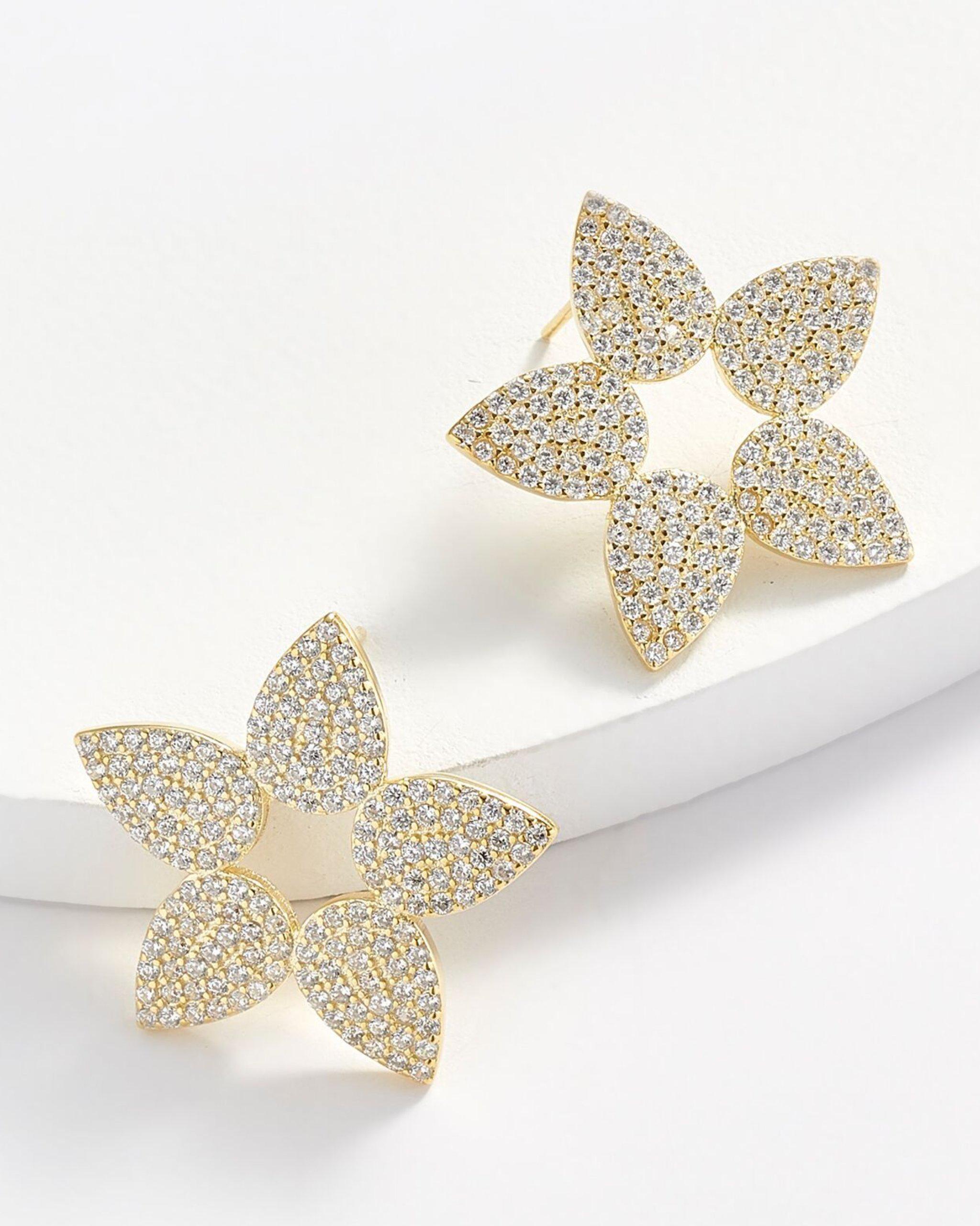 Rose Flower Petal Earrings