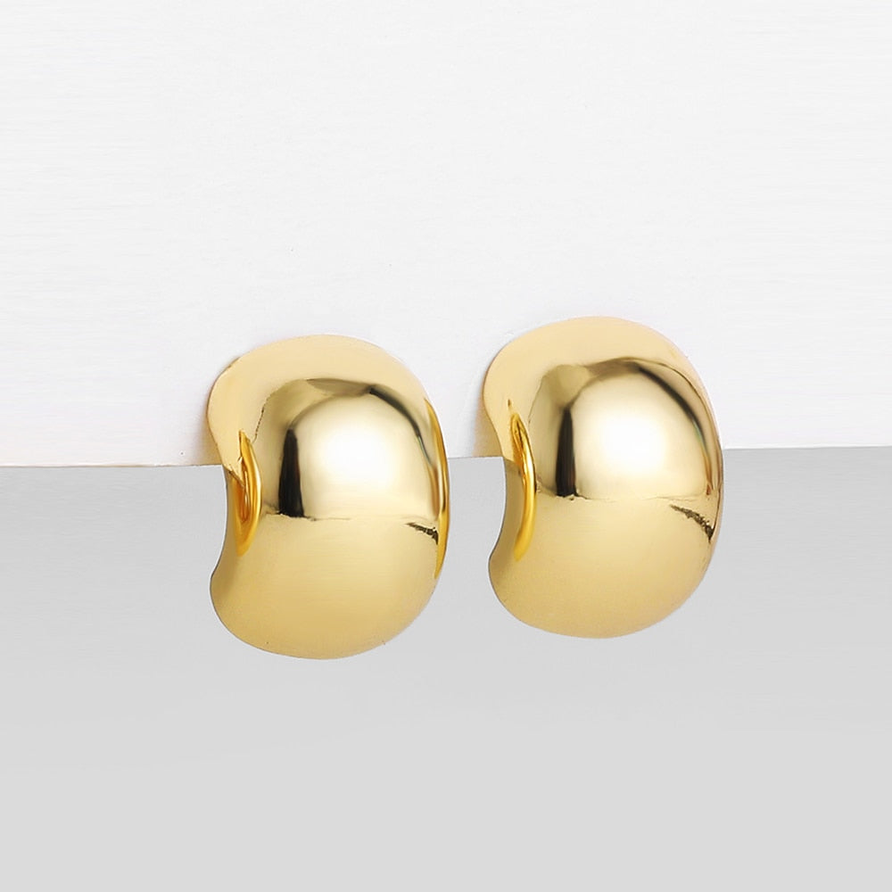 Teardrop Chunky Hoop Earrings