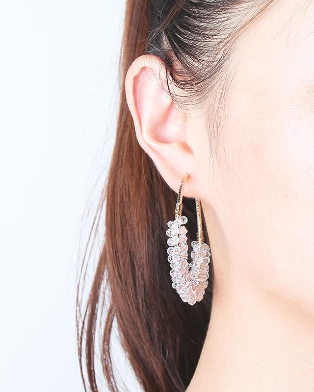 Tanya Glass Beads Hoop Earrings