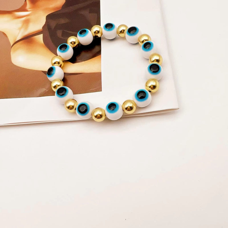 Evil Eye Bead String Bracelet