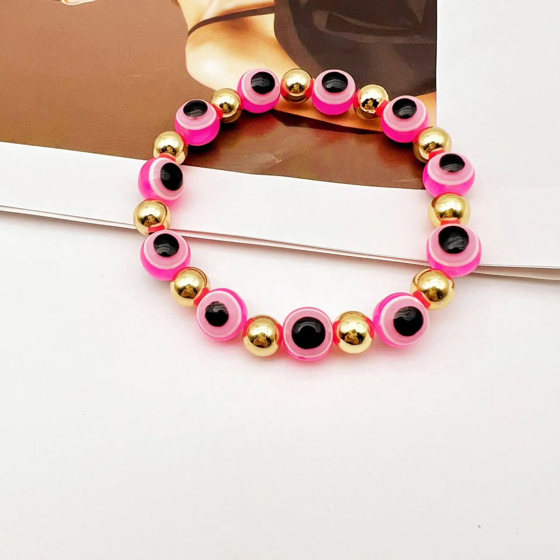 Evil Eye Bead String Bracelet