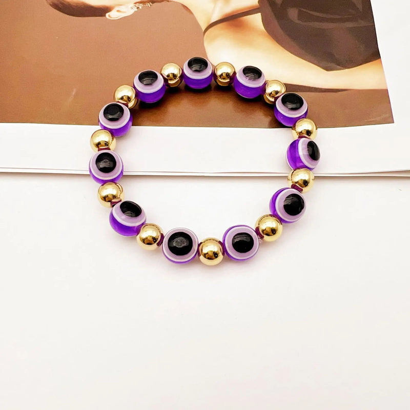 Evil Eye Bead String Bracelet