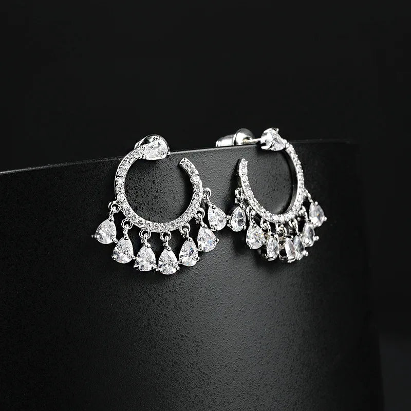 Luna C-Shape Hoop Earrings