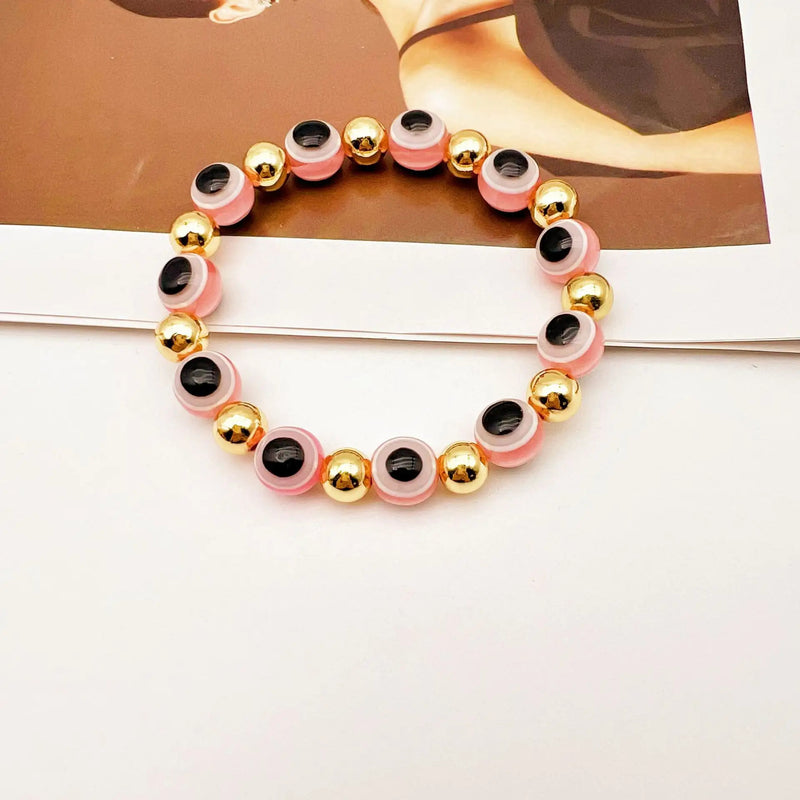 Evil Eye Bead String Bracelet