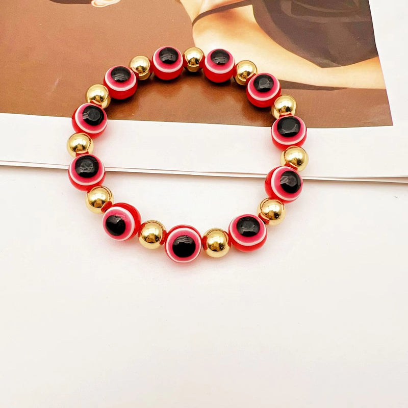 Evil Eye Bead String Bracelet