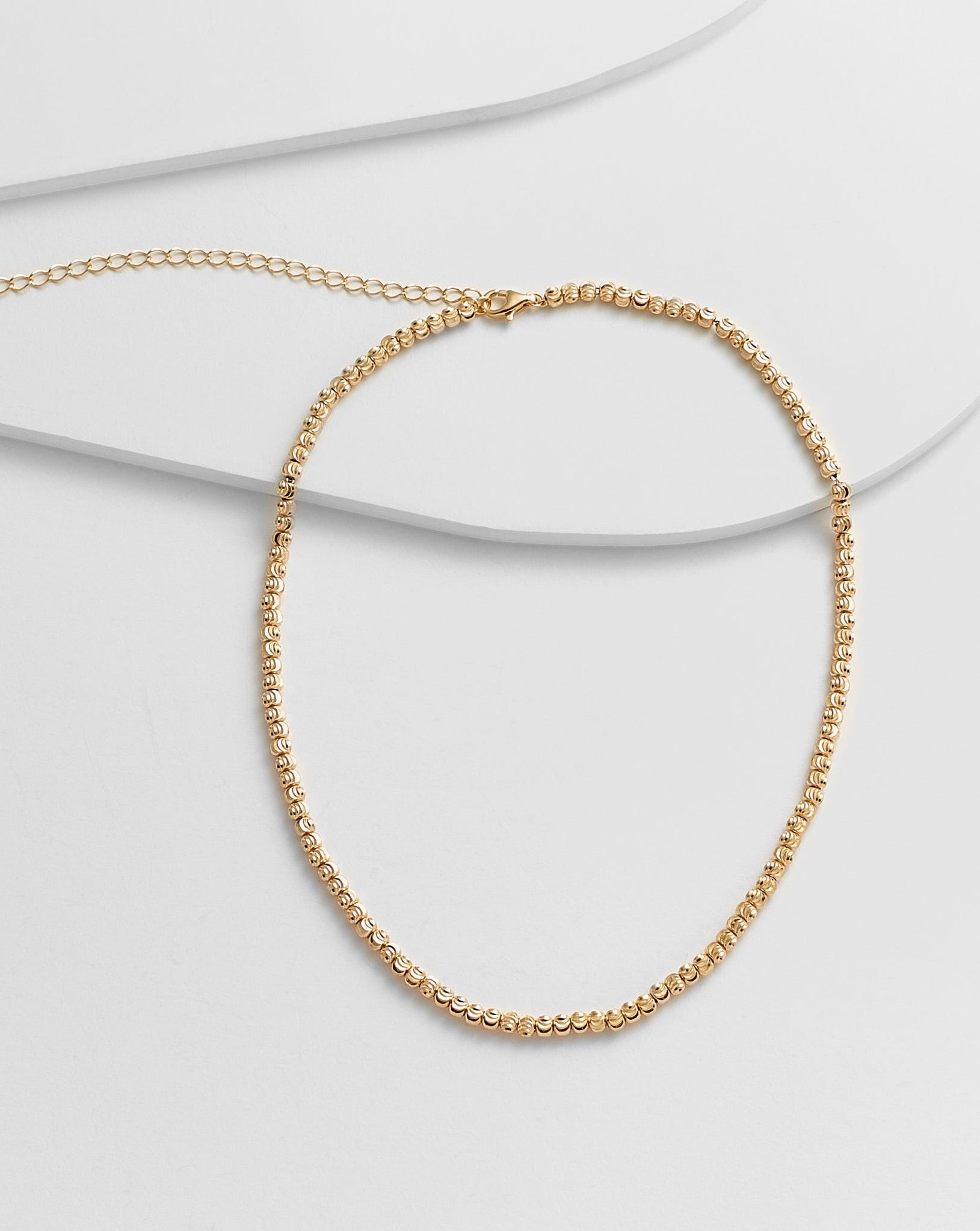 Golden Beads Choker Chain Necklace