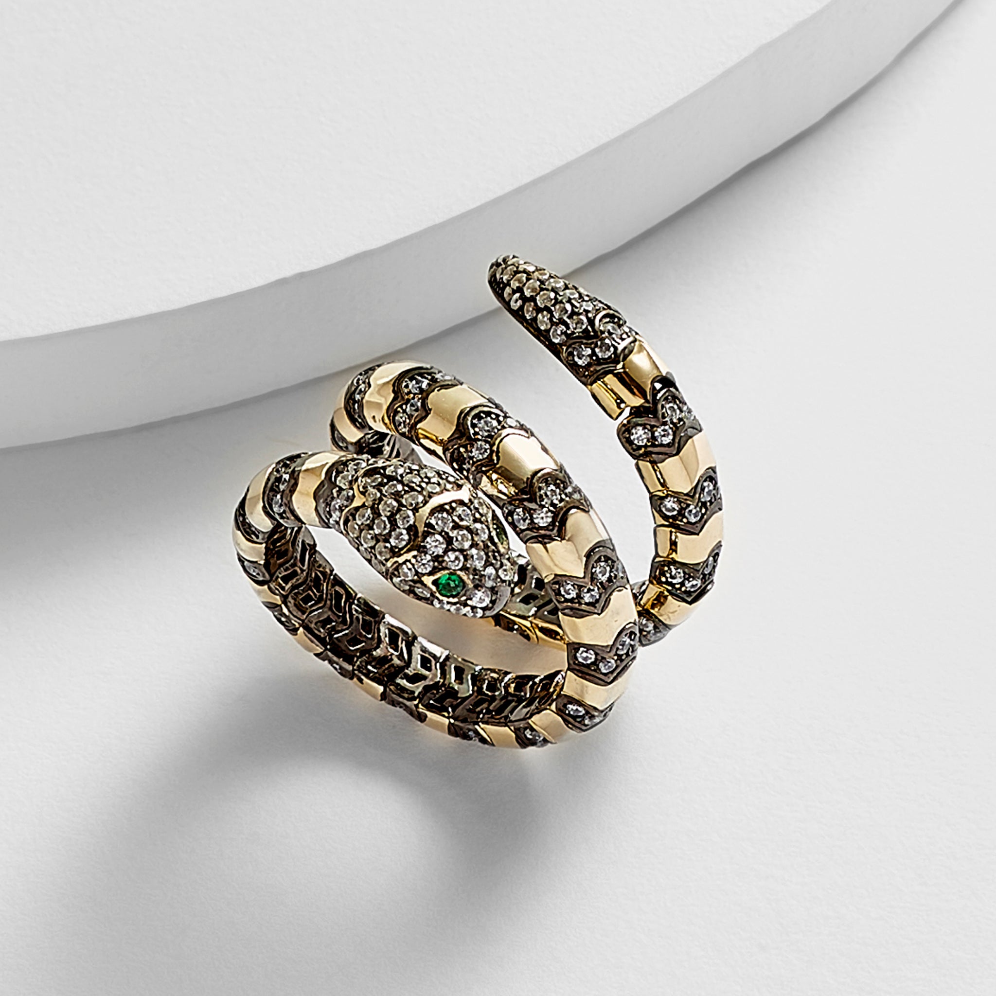 Snake wraparound ring