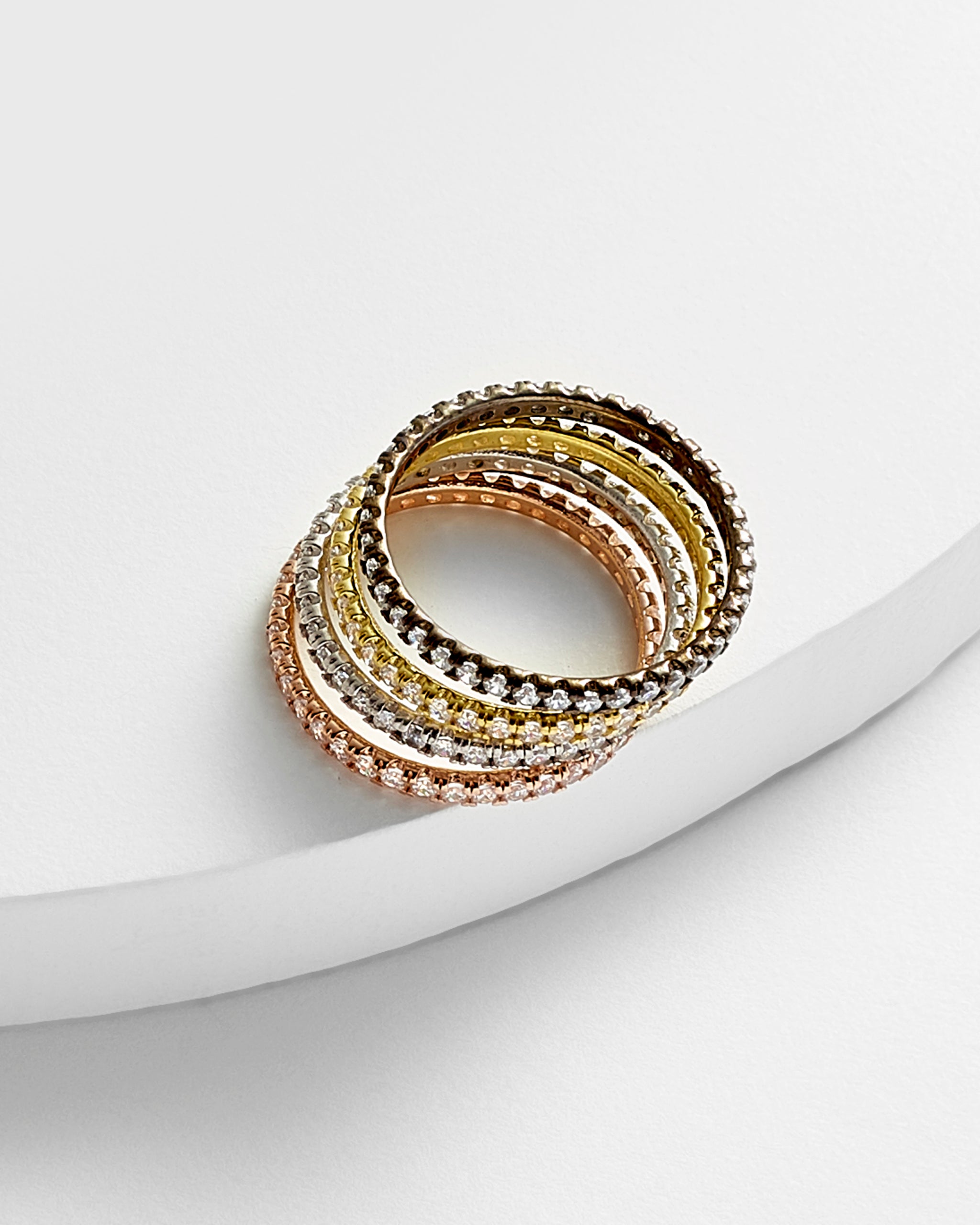 Four Colors Stackable Eternity bands