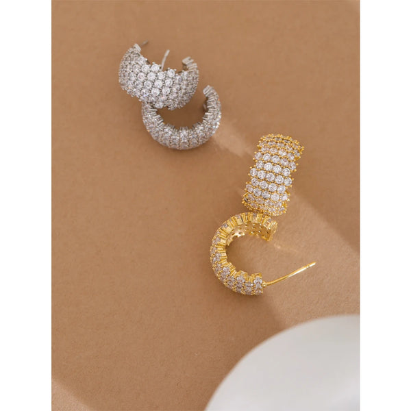 Liana Small C-Shape Ear Hugging Hoops