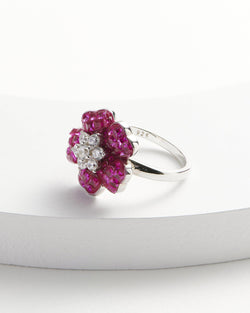 Daphne Jeweled Flower Petal Ring