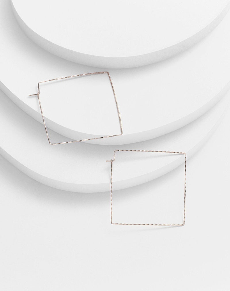 Thin Square Wire Earrings