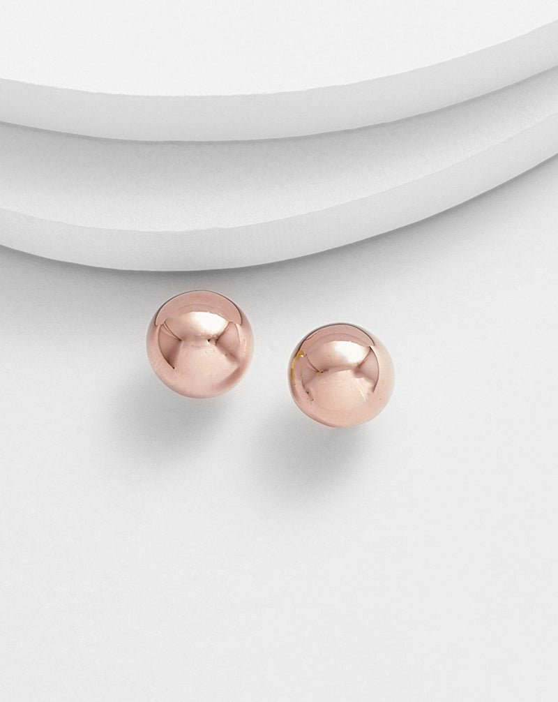 Dome Button Stud Earrings