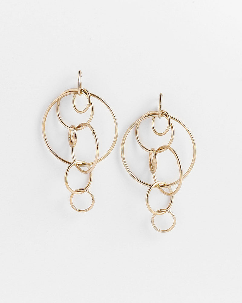 SHYLA Circle Geometric Hanging Earrings