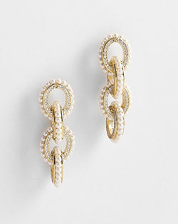 Kassidy Pearl Oval Links Earrings