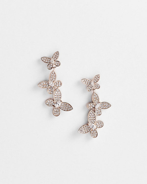JASMINE Butterfly Flower Dangle Earrings
