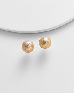 Dome Button Stud Earrings