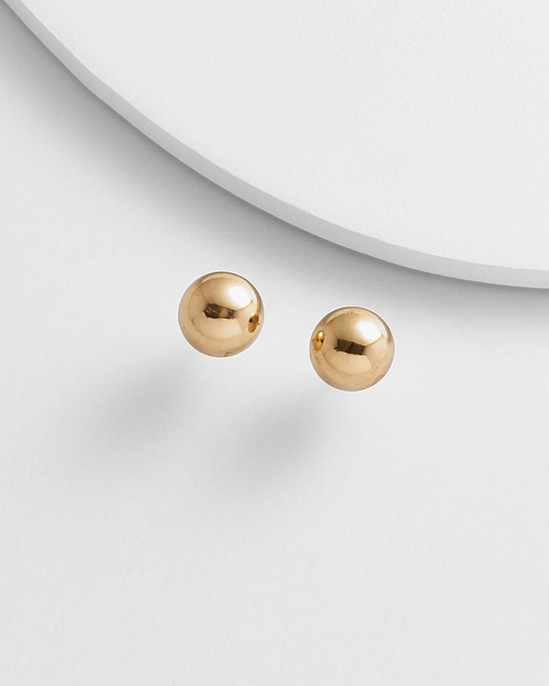 Dome Button Stud Earrings