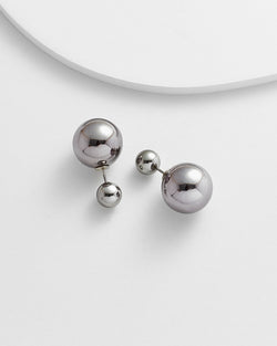 Double Dome Button Stud Earring
