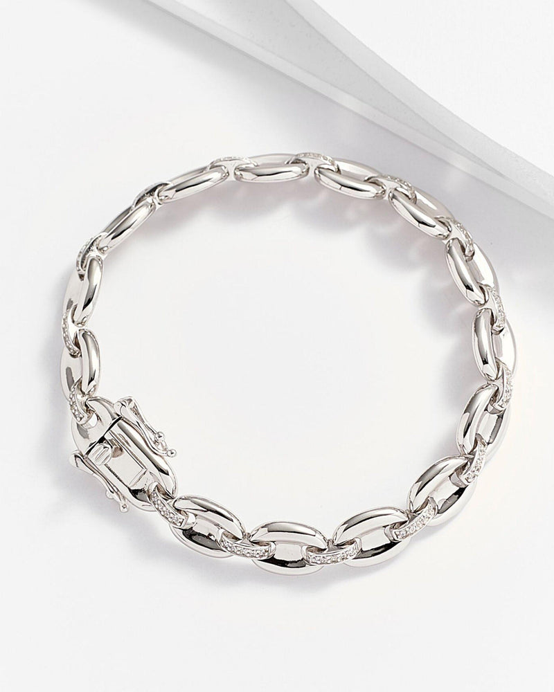Gina Puffed Mariner Gold Chain Link Bracelet