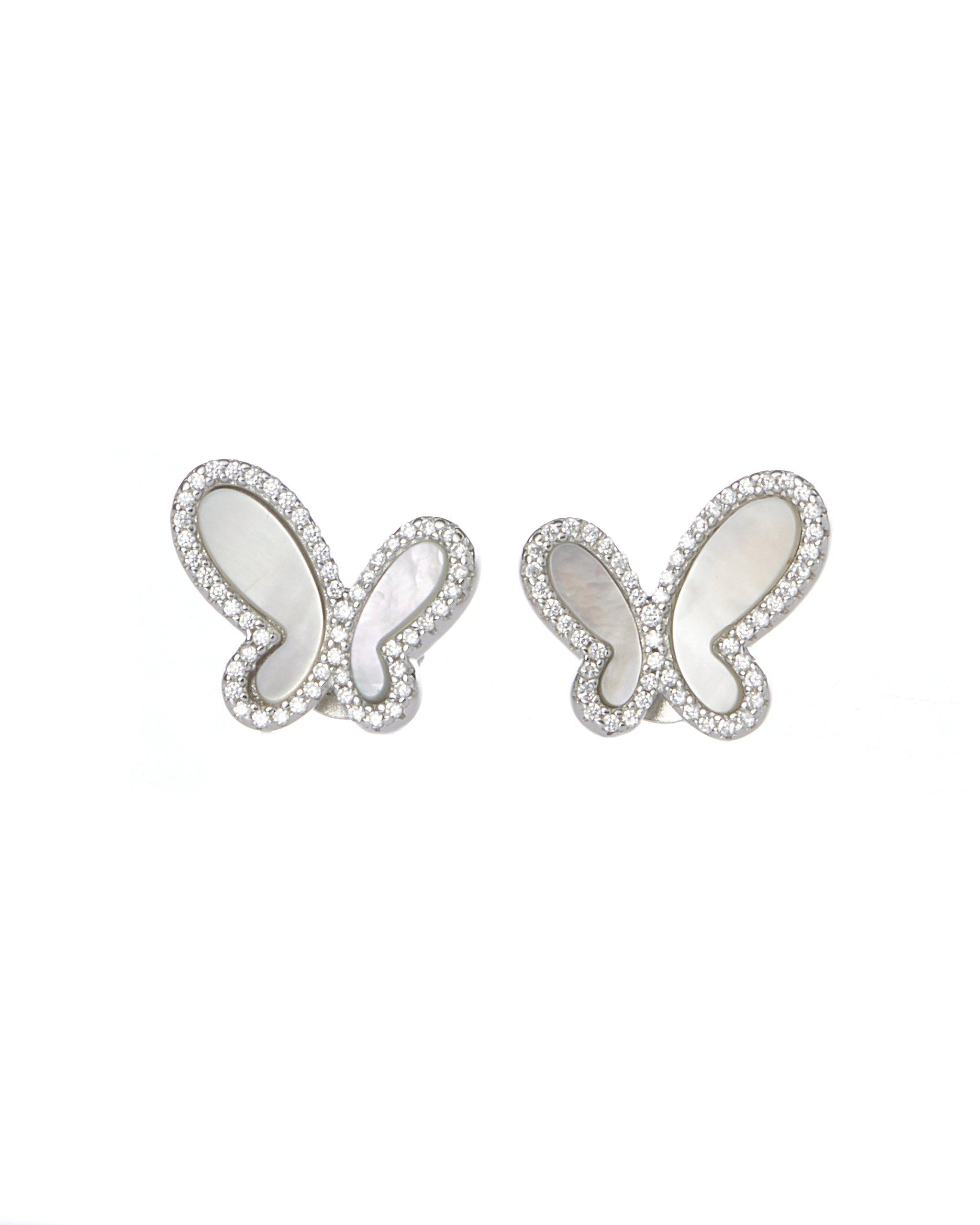 FAYE Butterfly Mother of Pearl Stud Earrings