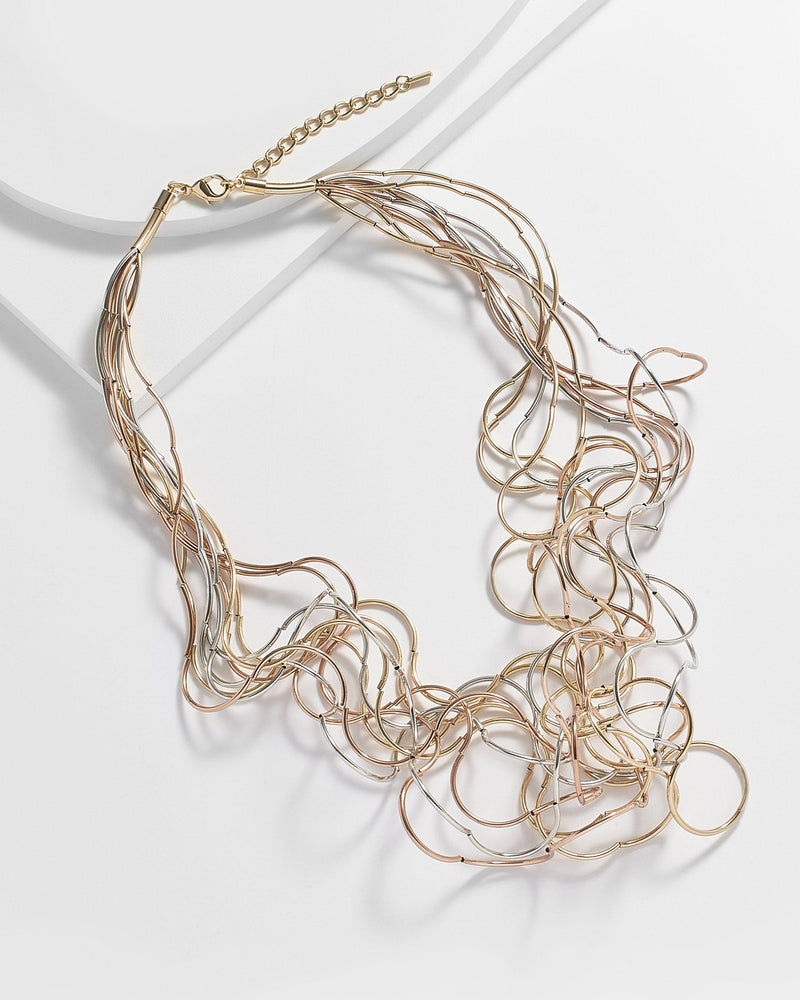 Angelica Multi Strand Swirly Tumbled Necklace