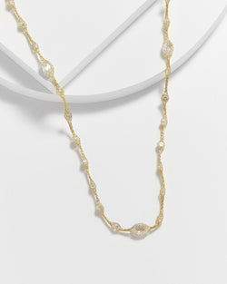 Jesse Netted String Of Diamonettes Wrap Necklace