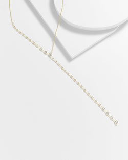Audrey Lariat Diamonette Dangle Necklace