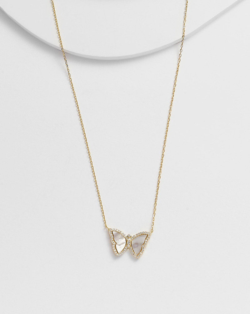 ARYANA Mother of Pearl  Butterfly necklace