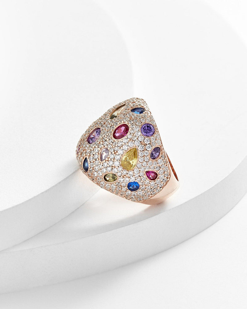 Alexandra Colorful Rhinestone Ring