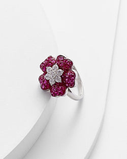 Daphne Jeweled Flower Petal Ring